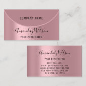 Professionele Make-up Artiest Roos Modern Blush Visitekaartje (Voorkant / Achterkant)