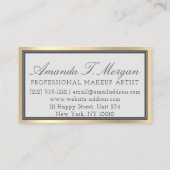 Professionele make-up artiest wimper Goud Grijs Br Visitekaartje (Achterkant)