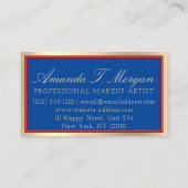 Professionele make-up artiest wimper goud koningsb visitekaartje (Achterkant)