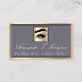 Professionele make-up artiest wimper gouden auberg visitekaartje