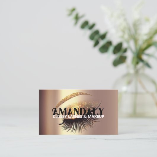 Professionele Make-up Artiest Wimper QR CODE LOGO Visitekaartje (Staand voorkant)