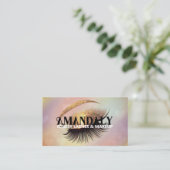 Professionele make-up artiest wimper QR LOGO Gold Visitekaartje (Staand voorkant)