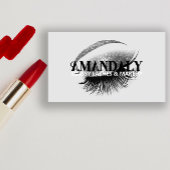Professionele make-up artiest wimper QR LOGO grijs Visitekaartje