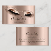 Professionele make-up artiest wimpers gouden Roos Visitekaartje (Voorkant / Achterkant)