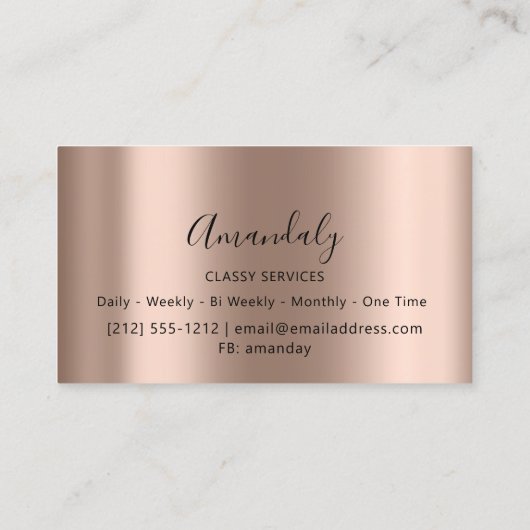 Professionele make-up artiest wimpers gouden Roos Visitekaartje (Achterkant)