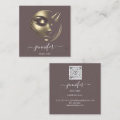 Professionele make-up artiest wimpers Logo QR blus Vierkante Visitekaartje (Voorkant / Achterkant)