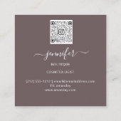 Professionele make-up artiest wimpers Logo QR blus Vierkante Visitekaartje (Achterkant)