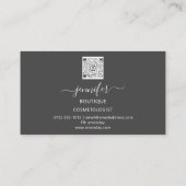 Professionele make-up artiest wimpers Logo QR code Visitekaartje (Achterkant)