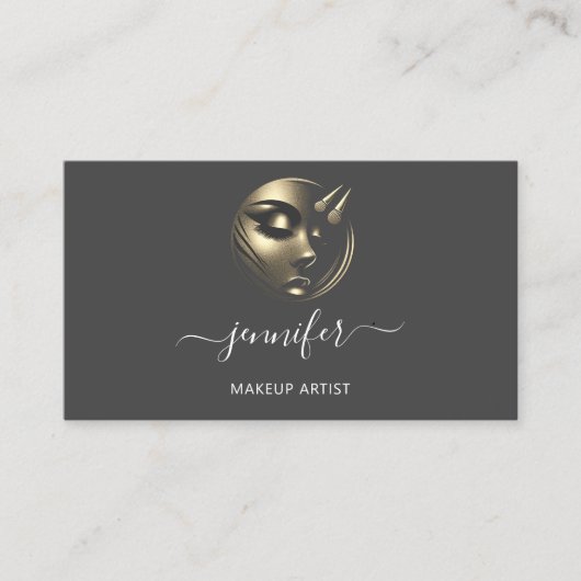 Professionele make-up artiest wimpers Logo QR code Visitekaartje (Voorkant)