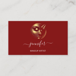 Professionele make-up artiest wimpers Logo QR code Visitekaartje