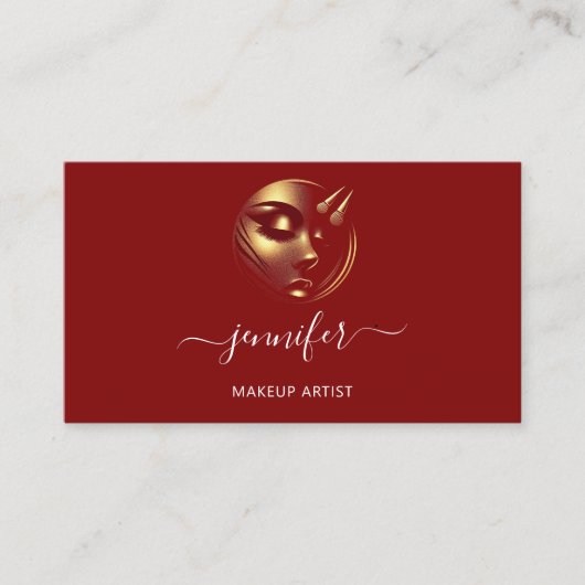 Professionele make-up artiest wimpers Logo QR code Visitekaartje (Voorkant)