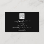 Professionele make-up artiest wimpers Logo QRCode  Visitekaartje (Achterkant)