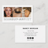 Professionele Make-up Artist Fotocollage Visitekaartje (Voorkant / Achterkant)
