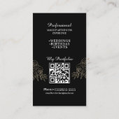 Professionele make-up artist fotokaart QR-code Visitekaartje (Achterkant)