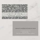 Professionele make-up beauty chique diamanten visitekaartje (Voorkant / Achterkant)