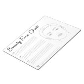 professionele make-up gezichtsgrafiek notitieblok (Schuin)