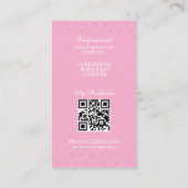 Professionele make-up Hair Photo Bling QR-code Visitekaartje (Achterkant)