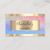 Professionele make-up holografie gouden glitter ee visitekaartje (Voorkant)