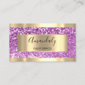 Professionele make-up holografie gouden glitter vi visitekaartje (Voorkant)