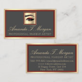 Professionele Make-up Lash Extension Brow Bourgond Visitekaartje (Voorkant / Achterkant)