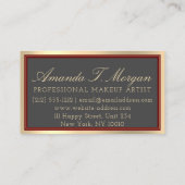 Professionele Make-up Lash Extension Brow Bourgond Visitekaartje (Achterkant)