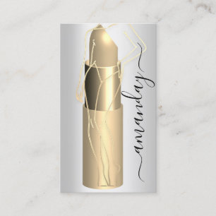 Professionele make-up Lipstick QR-code Silver Visitekaartje