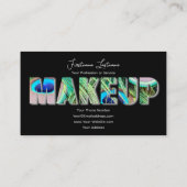 Professionele make-upartiesten en opmaakexperts visitekaartje (Achterkant)