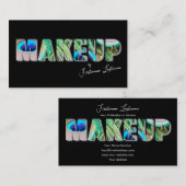 Professionele make-upartiesten en opmaakexperts visitekaartje (Voorkant / Achterkant)