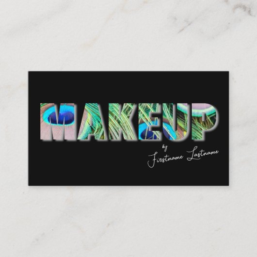 Professionele make-upartiesten en opmaakexperts visitekaartje (Voorkant)