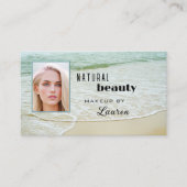 Professionele make-upbeach Beauty QR-code Visitekaartje (Voorkant)