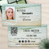 Professionele make-upbeach Beauty QR-code Visitekaartje