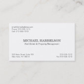 Professionele makelaar Dark Grey Business Visitekaartje (Achterkant)