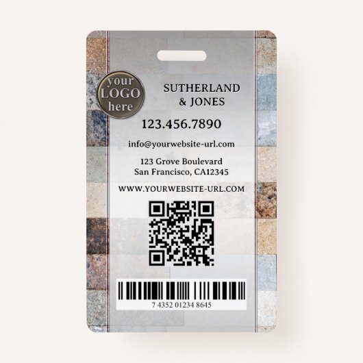 Professionele makelaar Foto-ID-badge Badge (Achterkant)