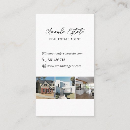 Professionele makelaar Foto Visitekaartje (Achterkant)