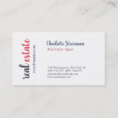 Professionele makelaar handgeschreven visitekaartje (Voorkant)