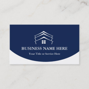 Professionele makelaar huis dak logo visitekaartje