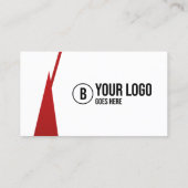 Professionele makelaar in onroerend goed die net i visitekaartje (Achterkant)