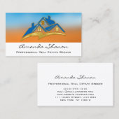 Professionele makelaar in onroerend goed Huis Logo Visitekaartje (Voorkant / Achterkant)