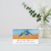 Professionele makelaar in onroerend goed Huis Logo Visitekaartje (Staand voorkant)