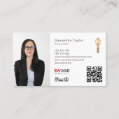 Professionele makelaar onroerend goed Voeg foto QR Visitekaartje (Voorkant)