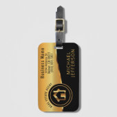Professionele makelaar - Zwart & Goud Bagagelabel (Voorkant (verticaal))