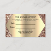 Professionele Makeup Nails Appointcard Brows Visitekaartje (Achterkant)