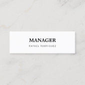 Professionele manager mini visitekaartje (Voorkant)