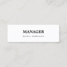 Professionele manager mini visitekaartje