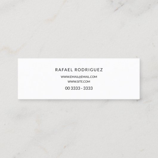 Professionele manager mini visitekaartje (Achterkant)