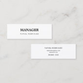 Professionele manager mini visitekaartje (Voorkant / Achterkant)