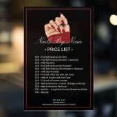 Professionele Manicure Nail Salon Service Prijs Poster