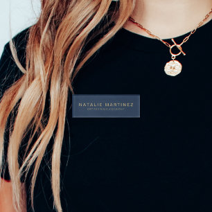 Professionele marine blauw en goud magnetische wer naambadge