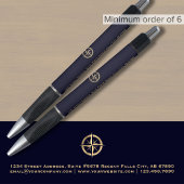 Professionele Marine Blauw Goud Logo Pen