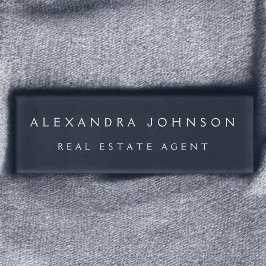 Professionele Marine Blauw Moderne Zaken Naambadge